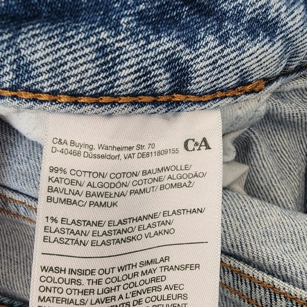 Floral Blue Women's Jeans high waist wide leg Size 28 - Image 8