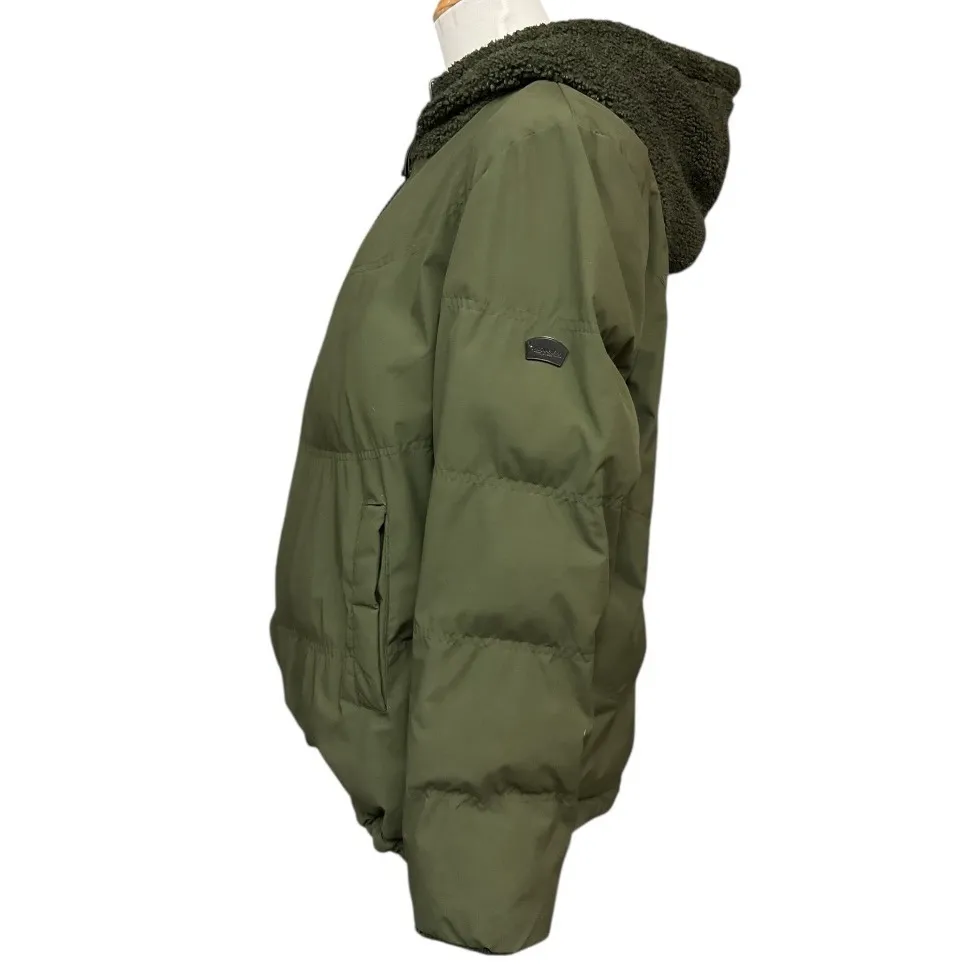 Koolaburra by UGG Women's Reversible Sherpa Hooded Puffer Jacket Green Size L Size L - Image 6