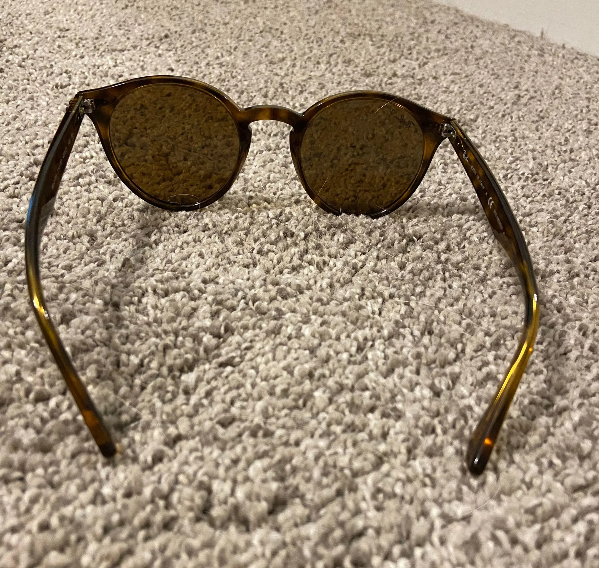 Ray-Ban Brown Round Polarized Sunglasses - Image 3