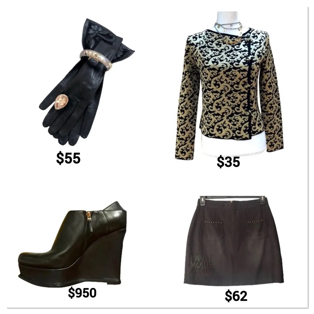 Metallic Gold and Black Knit Sweater Size 42 - Image 13