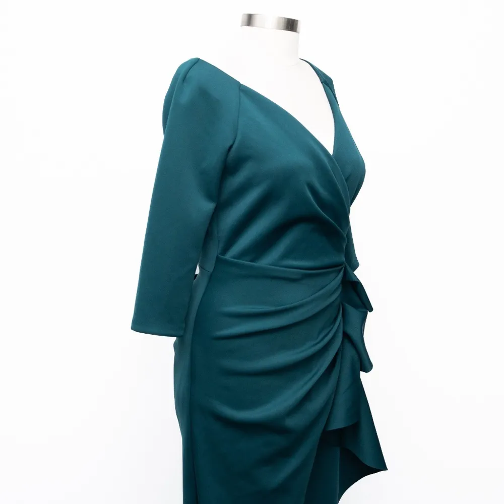Xscape | Long Sleeve Scuba Ruched Gown - Image 7