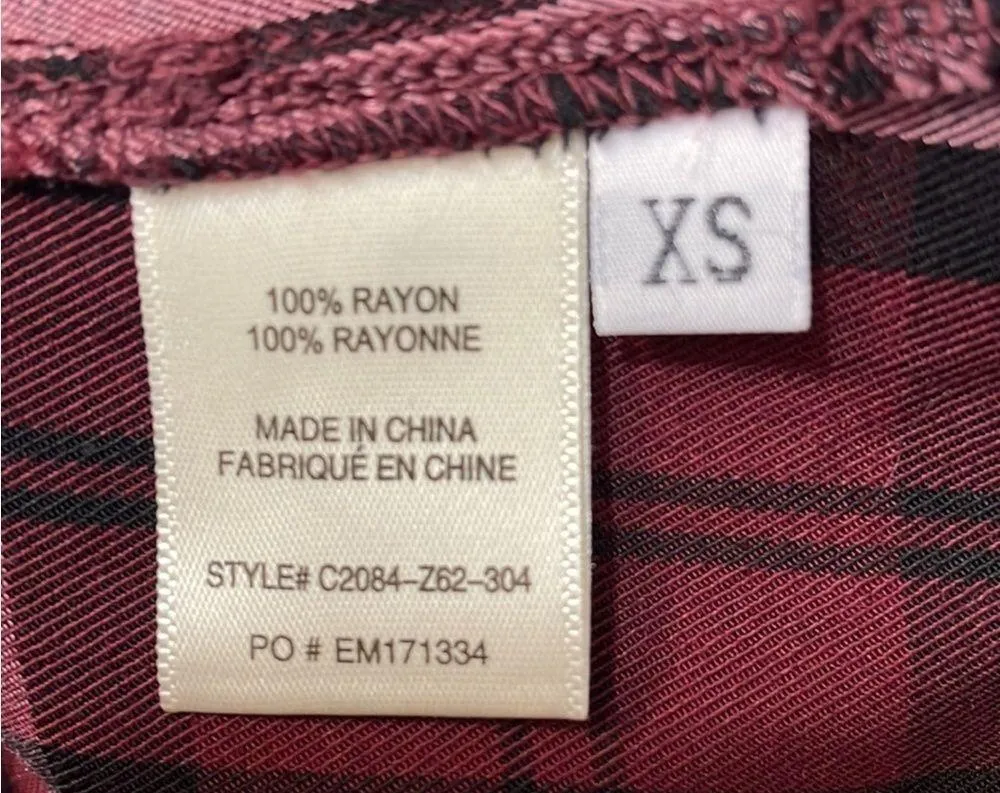 Cloth & Stone Drape Front Plaid Shirt - Image 5