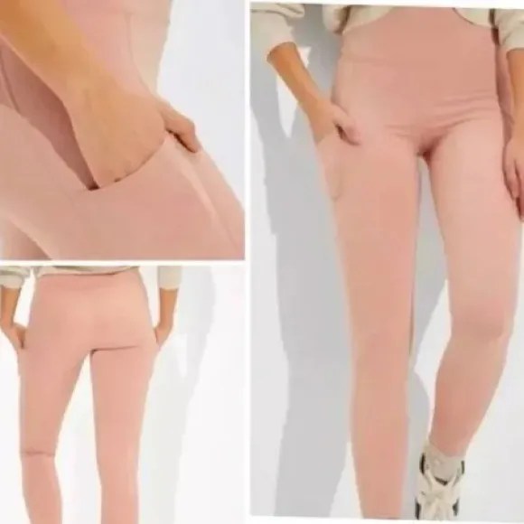 Aerie Everything Pocket Legging‎ Peach Highest Rise Regular Fit Side Pockets NWT - Image 2