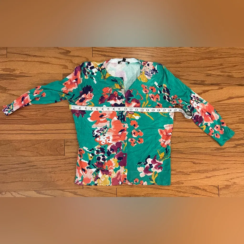 Cable & Gauge- Multicolor Floral Cardigan Size M - Image 4