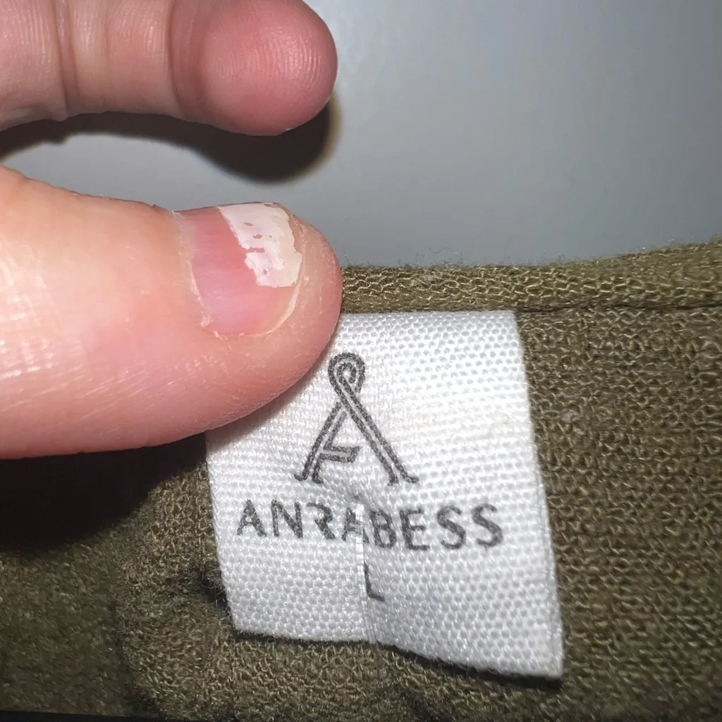 Chic Olive Sleeveless Tank Top Green Size L - Image 3