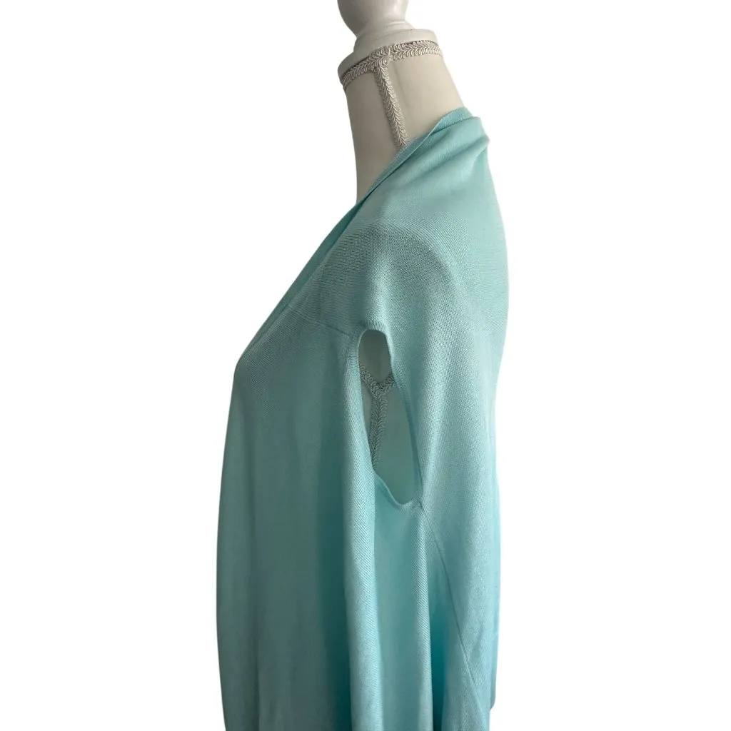 HERVE LEGER Light Blue Open Vest Sweater Size XS/Small - Image 5