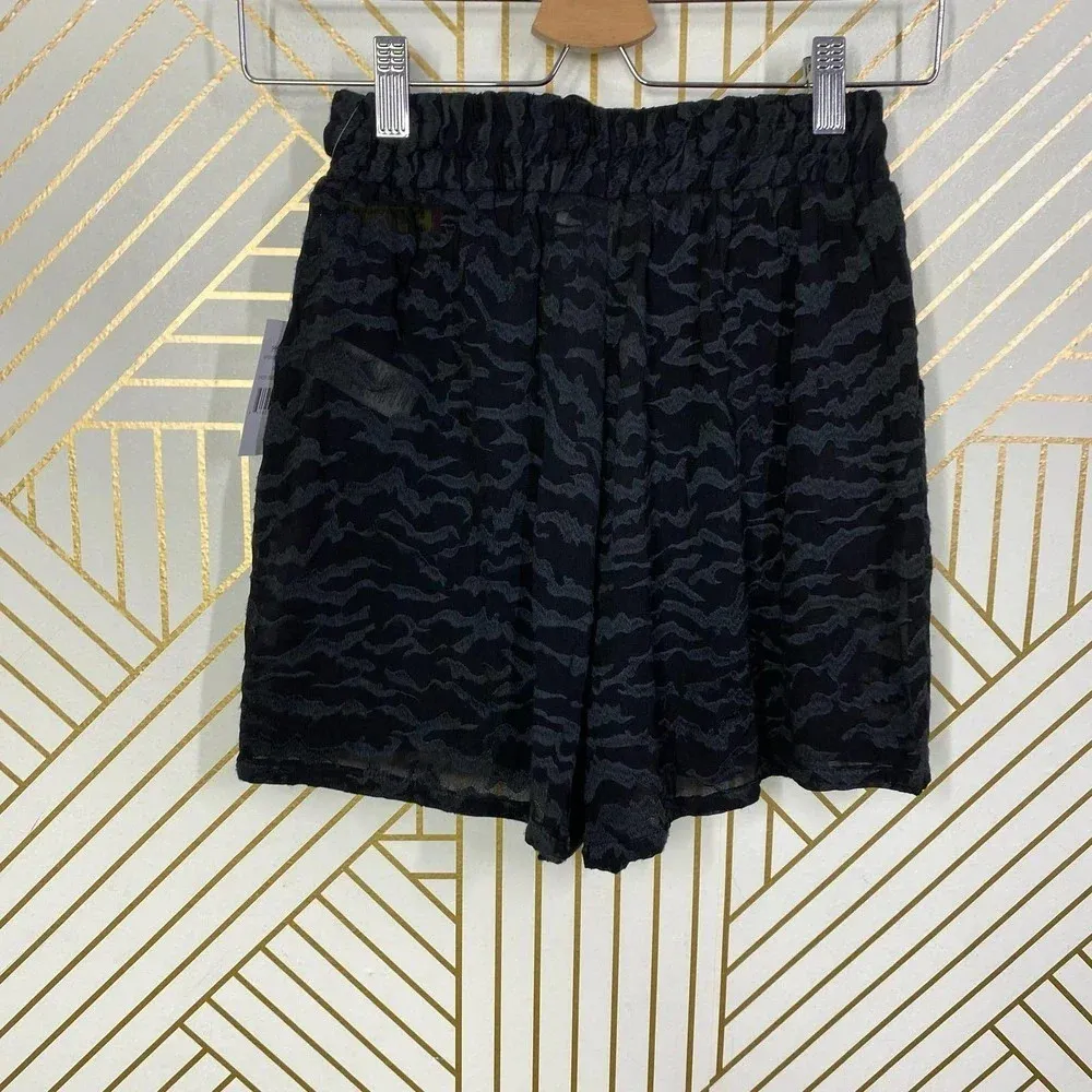 Good American Sheer Zebra Running Shorts‎ Black - Image 6