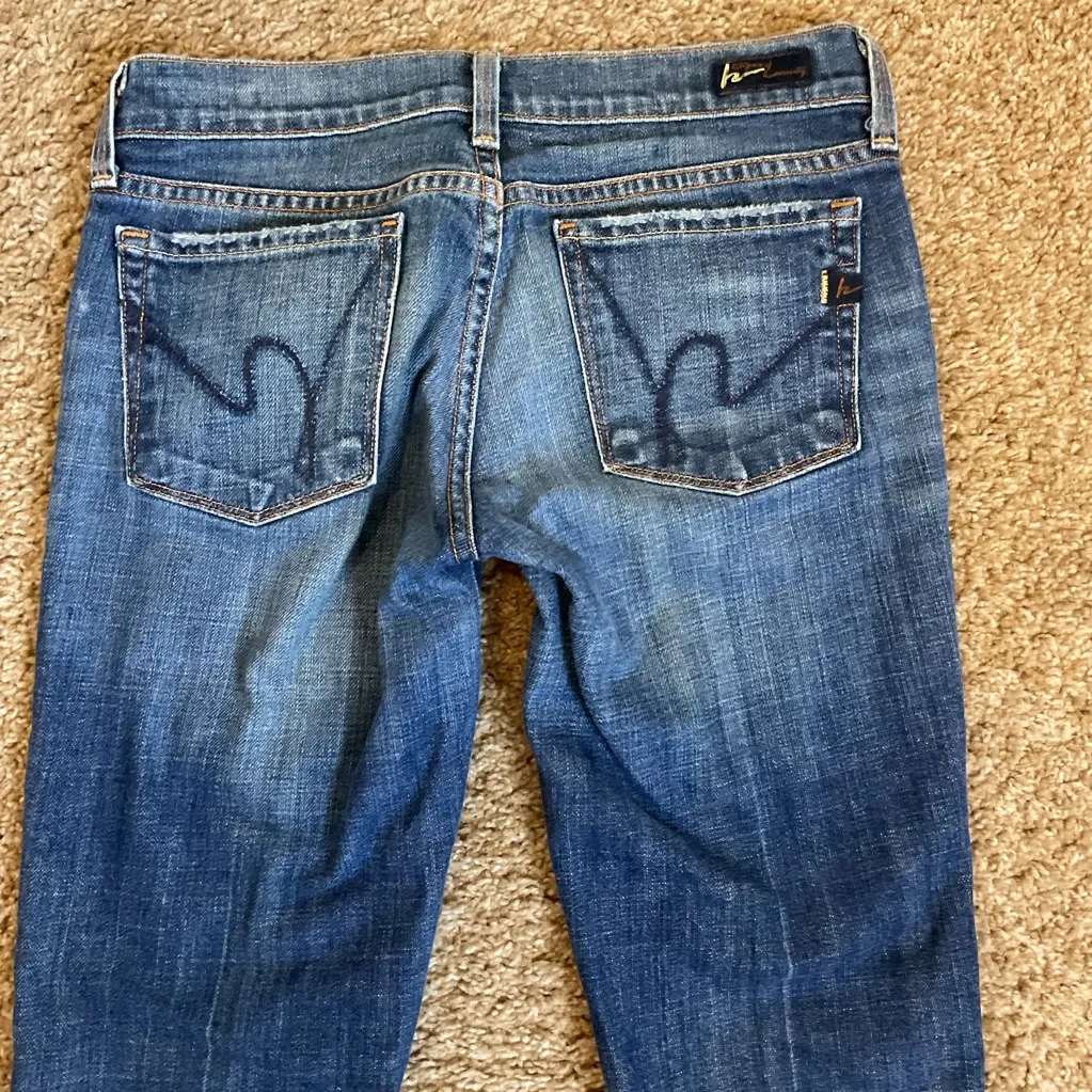 1. Citizens Of Humanity Jeans Womens 26 Kelly 001 Low Waist Bootcut Blue Denim - Image 6