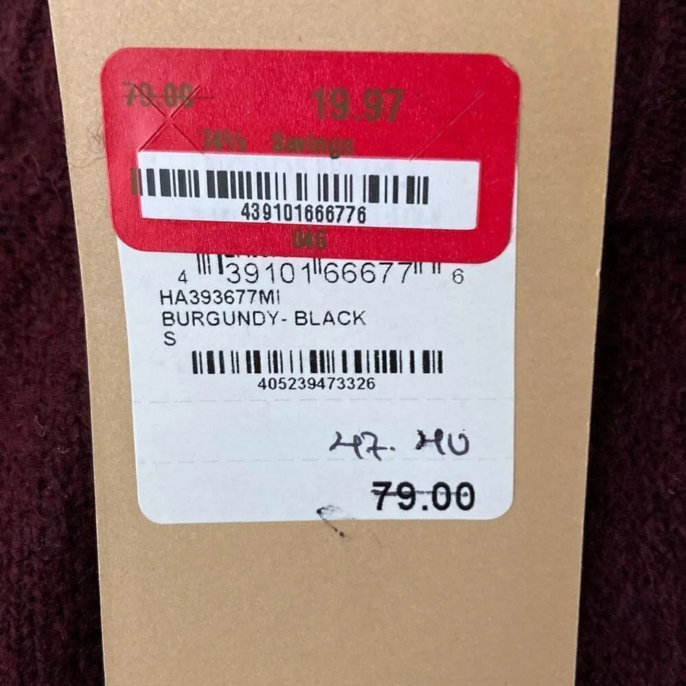 Halogen  Burgundy Turtleneck Wool Blend Sweater Size Small‎ (M1) - Image 3