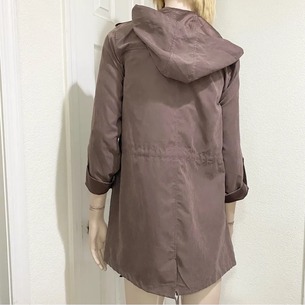STACCATO Taupe Hooded Utility Jacket Size S - Image 4