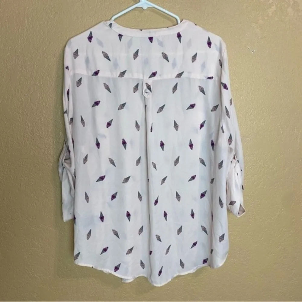 TORRID Ice Cream Cone Print Roll Sleeve 1/2 Button Shirt - Image 6