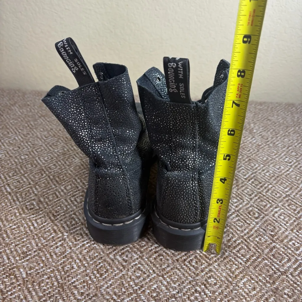 Dr Doc Martens Boots Womens SZ 7 EU 38 Pascal Black Leather Goth Grunge Punk - Image 11