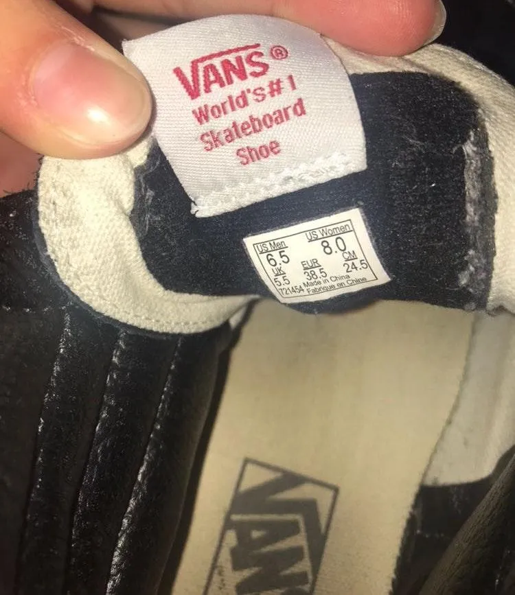 Vans Lightly Worn Black High Top - Image 4