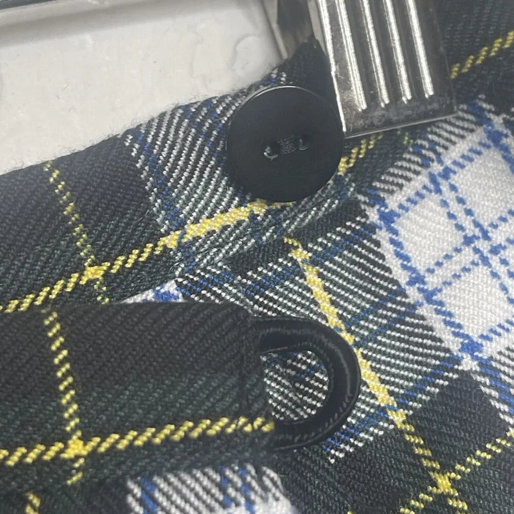 Tracy Evans Skirt Size 12 Green Black White Plaid Tartan Short Knee High School - Image 8