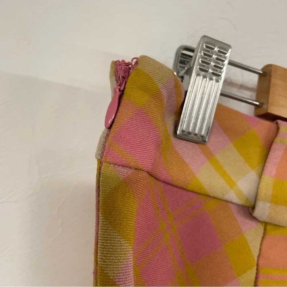 Urban Outfitters Pink & Green Plaid Mini School Girl Skirt Womens L Preppy Fall - Image 5