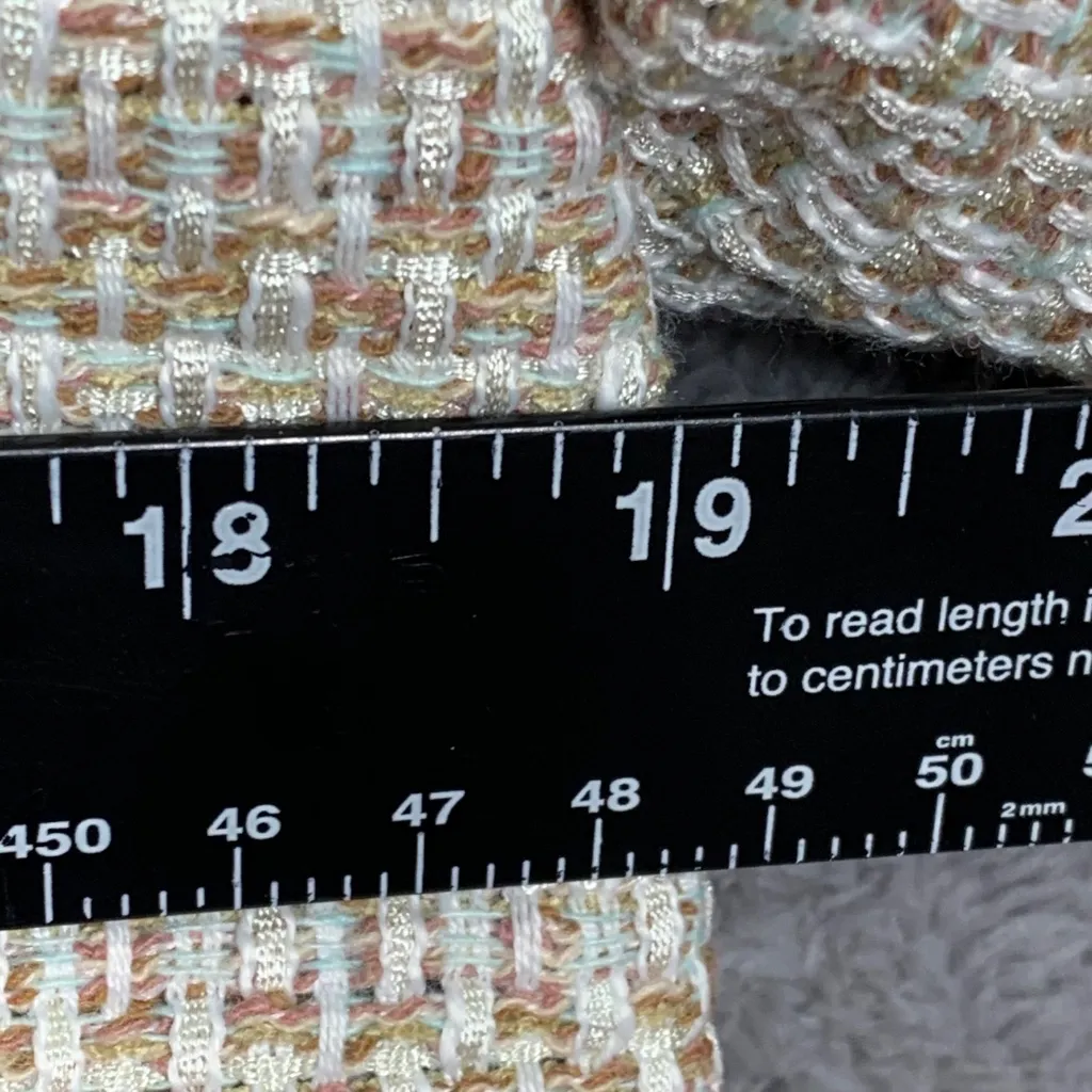 AND BY L Tweed Tie Front Jacket Blazer Beige Multicolor Made in Korea Women’s Si Size M - Image 3