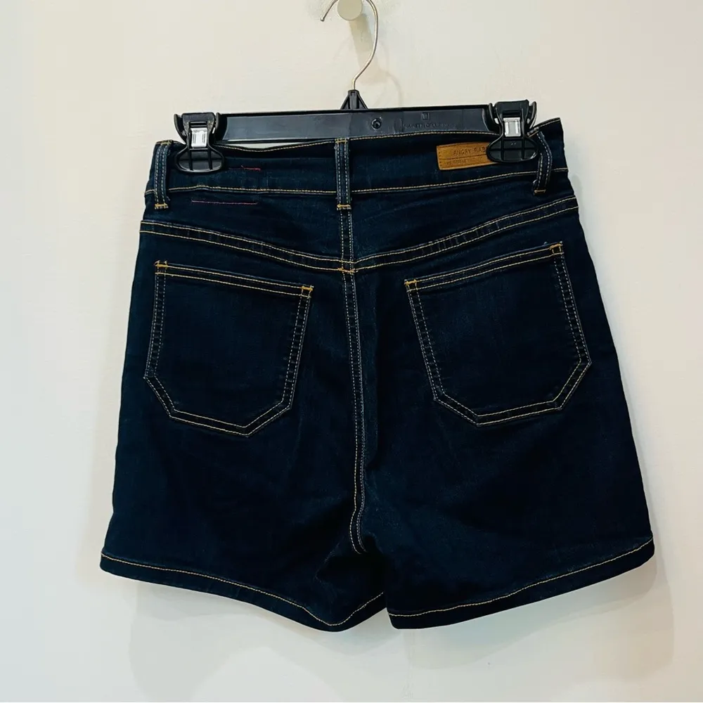 Angry Rabbitt High waisted dark denim two button shorts size 28 Mod Cloth - Image 3
