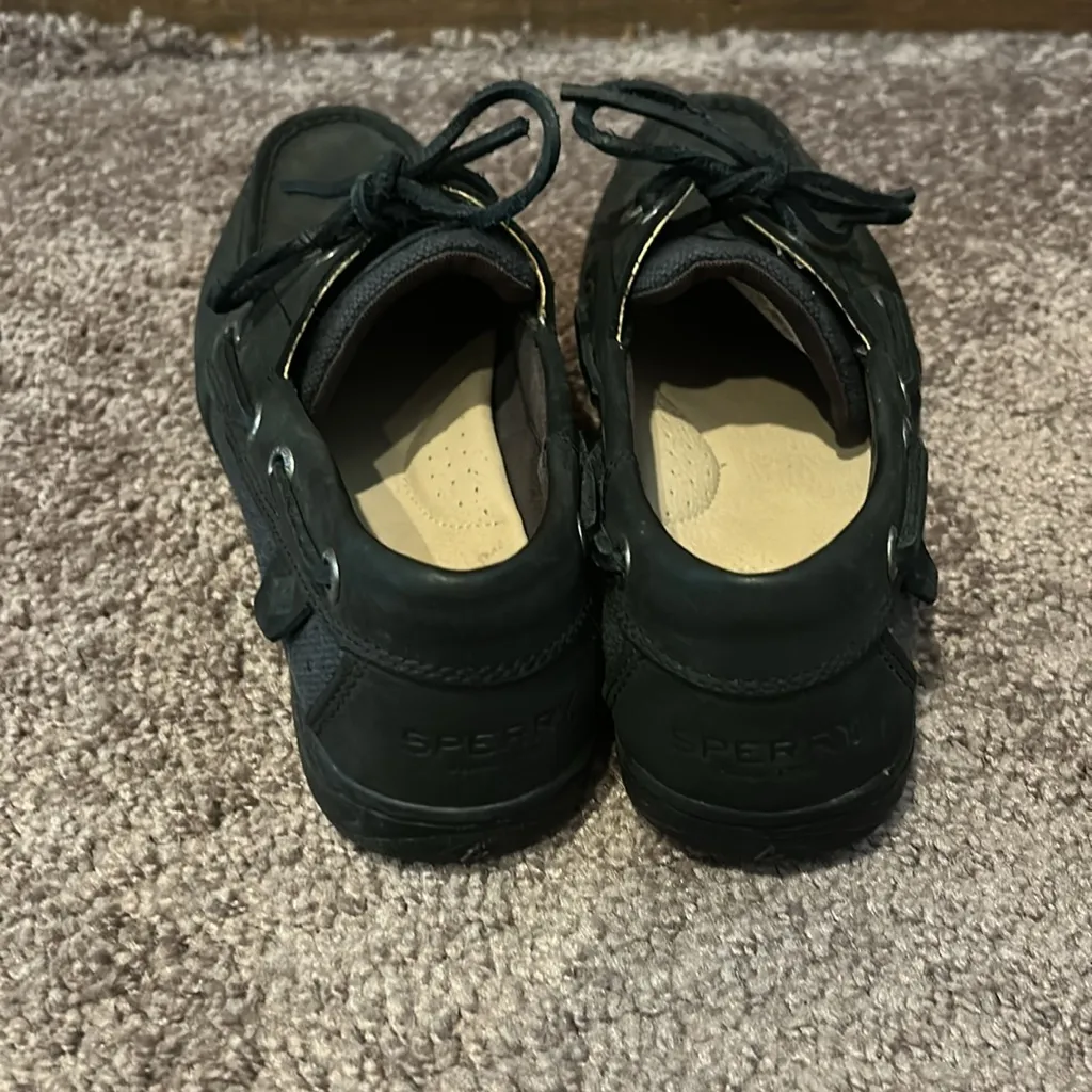 Sperry black canvas Topsider loafers - Image 4