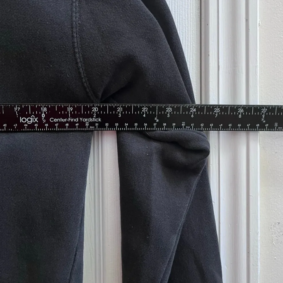 John Galt Black Wash New York Embroidery Pullover Crop Sweater Small Casual - Image 6