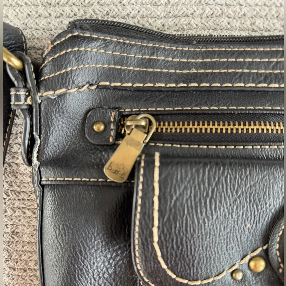 Vintage B.O.C. Black Studded Crossbody Bag - Image 2