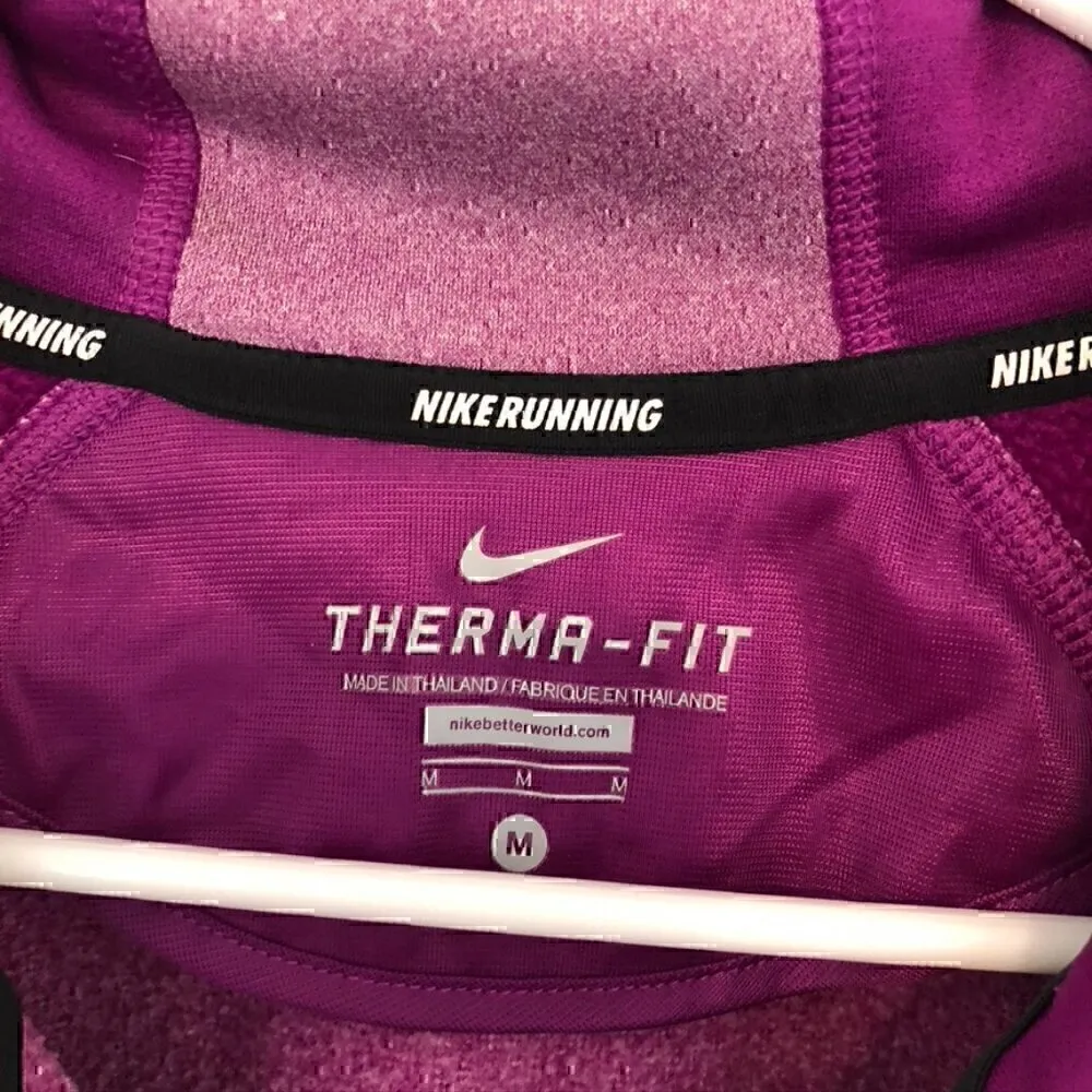 NIKE RUNNING Therma Fit Purple Colorblock Fleece Line Full Zip Sweatshirt Jacket - Image 4