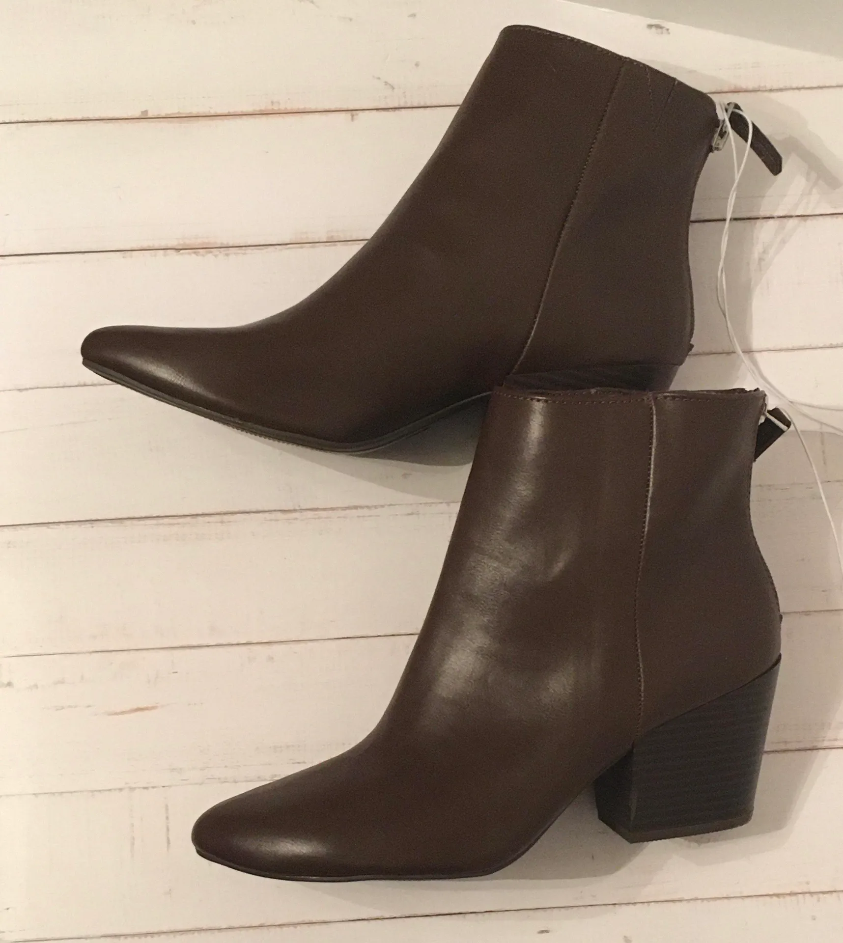 Women’s Ankle Boots, Size 9 Brown - Image 2
