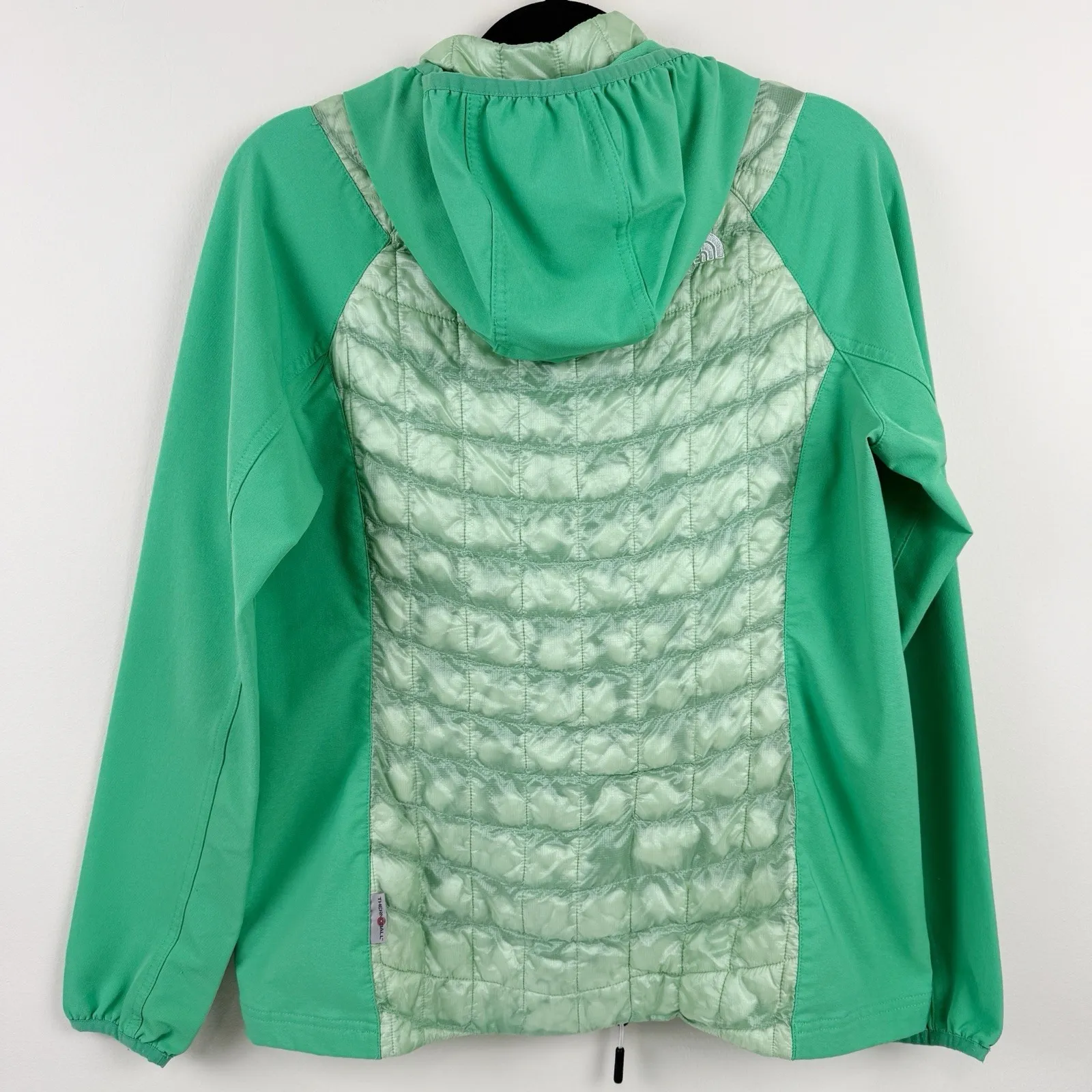 The North Face ThermoBall Hybrid Jacket Green Full Zip Hooded Women's Medium - Image 6
