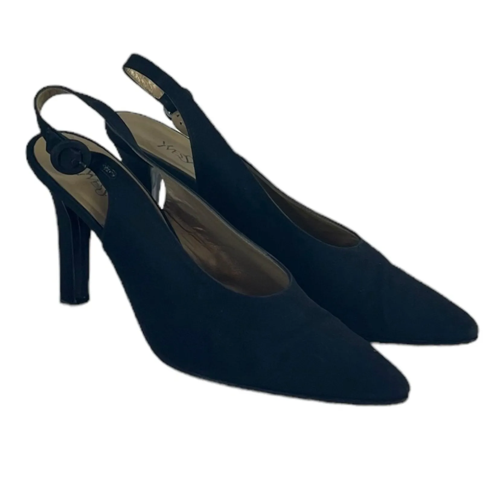 Yves Saint Laurent YSL Vintage Black Slingback 4” Heels Pumps Women’s Size 8N - Image 2