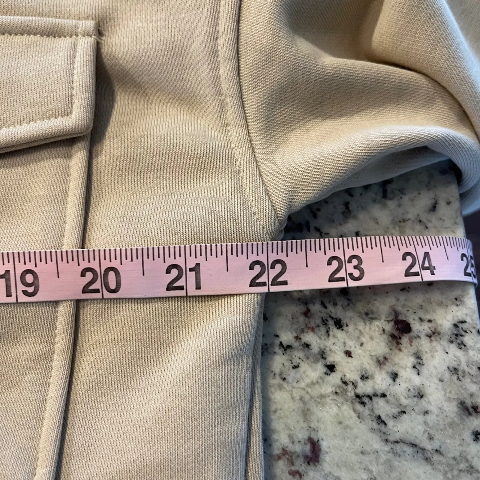 Elan‎ Women's Beige Snap Front Long Sleeve Shacket Shirt Jacket Size Medium - Image 5