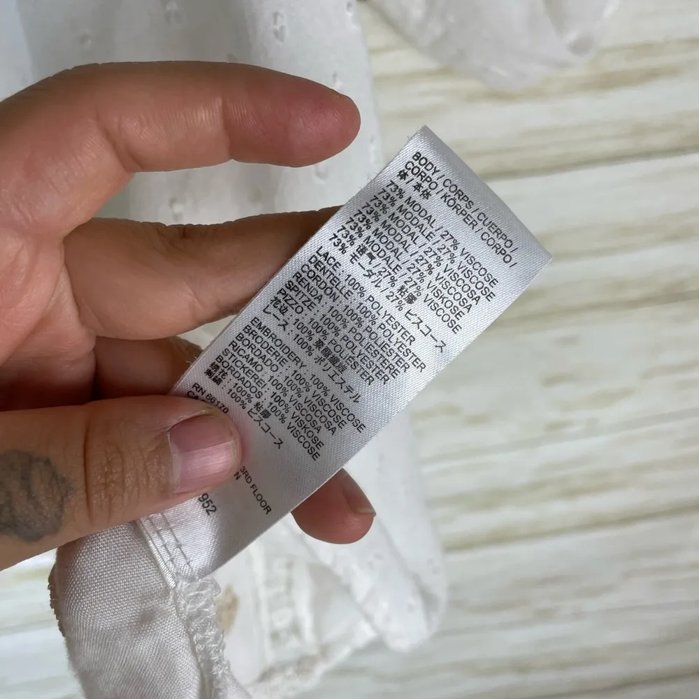 Free People White Boho Embroidered Eyelet Tunic - Image 6