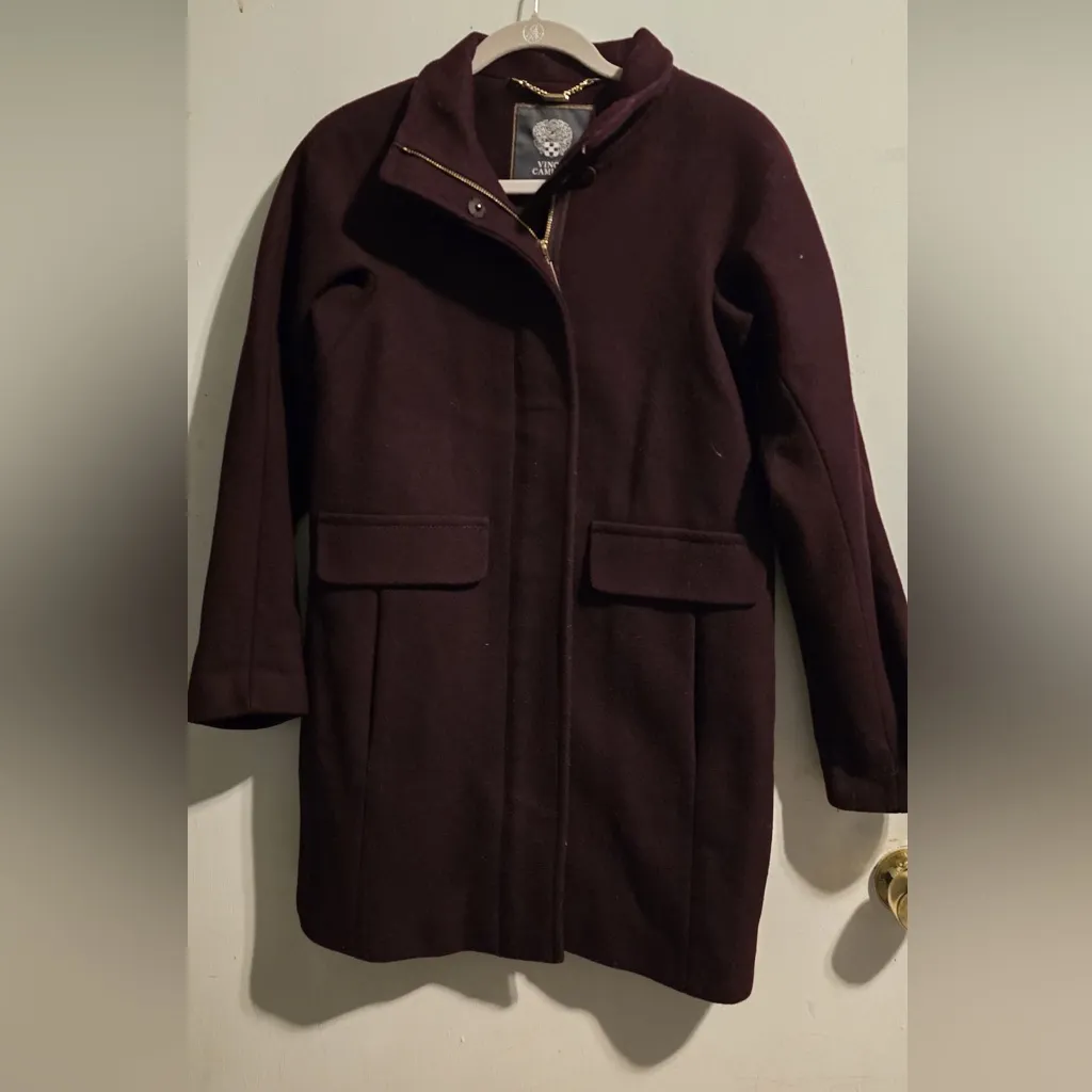 Vince Camuto Dark Red Trench Coat - Image 2