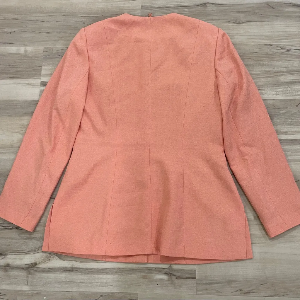 Vintage Dillard’s by Kasper Suit Jacket Size 10 Orange - Image 6