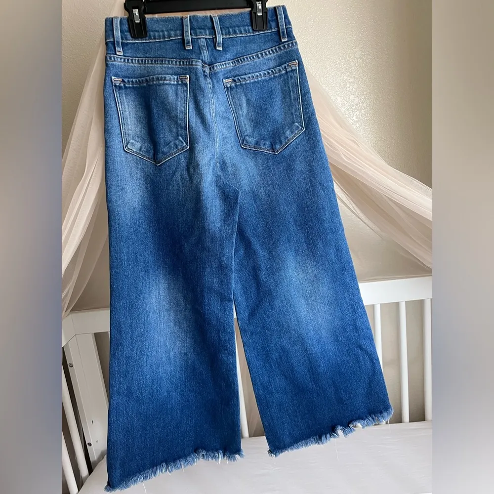 Frame Denim Jeans Size 26 (Wide Leg Frayed Raw Hem) Dominion Jeans - Image 2