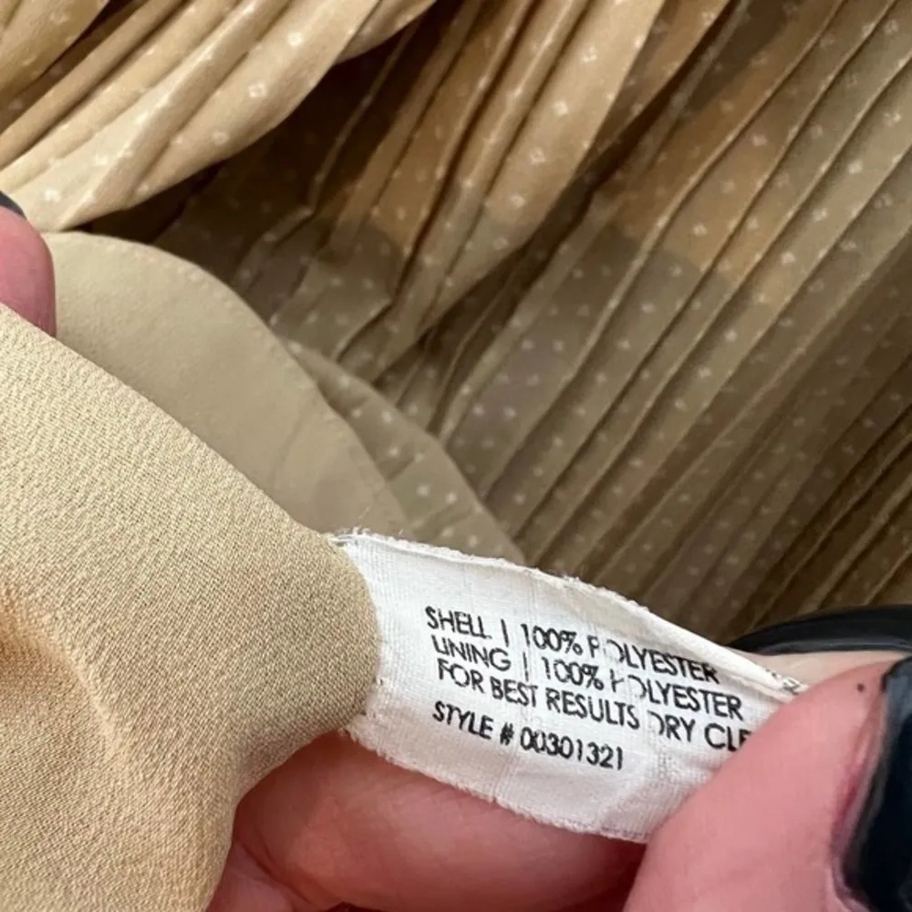 Club Monaco brown & white pleated polka dot flowy boho skirt women size 2 - Image 8