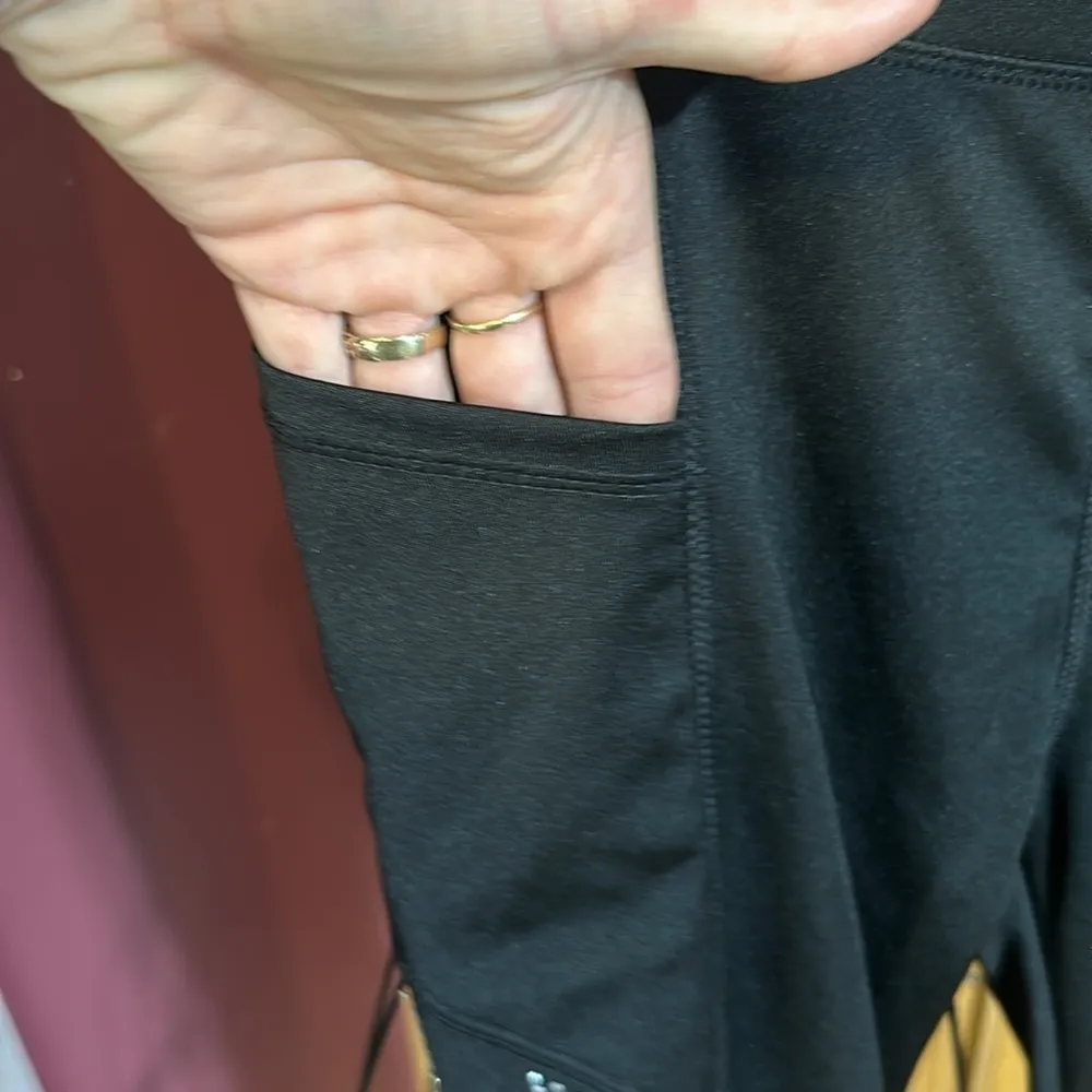 Black Leggings with Rhinestone Detailing​ - Image 3