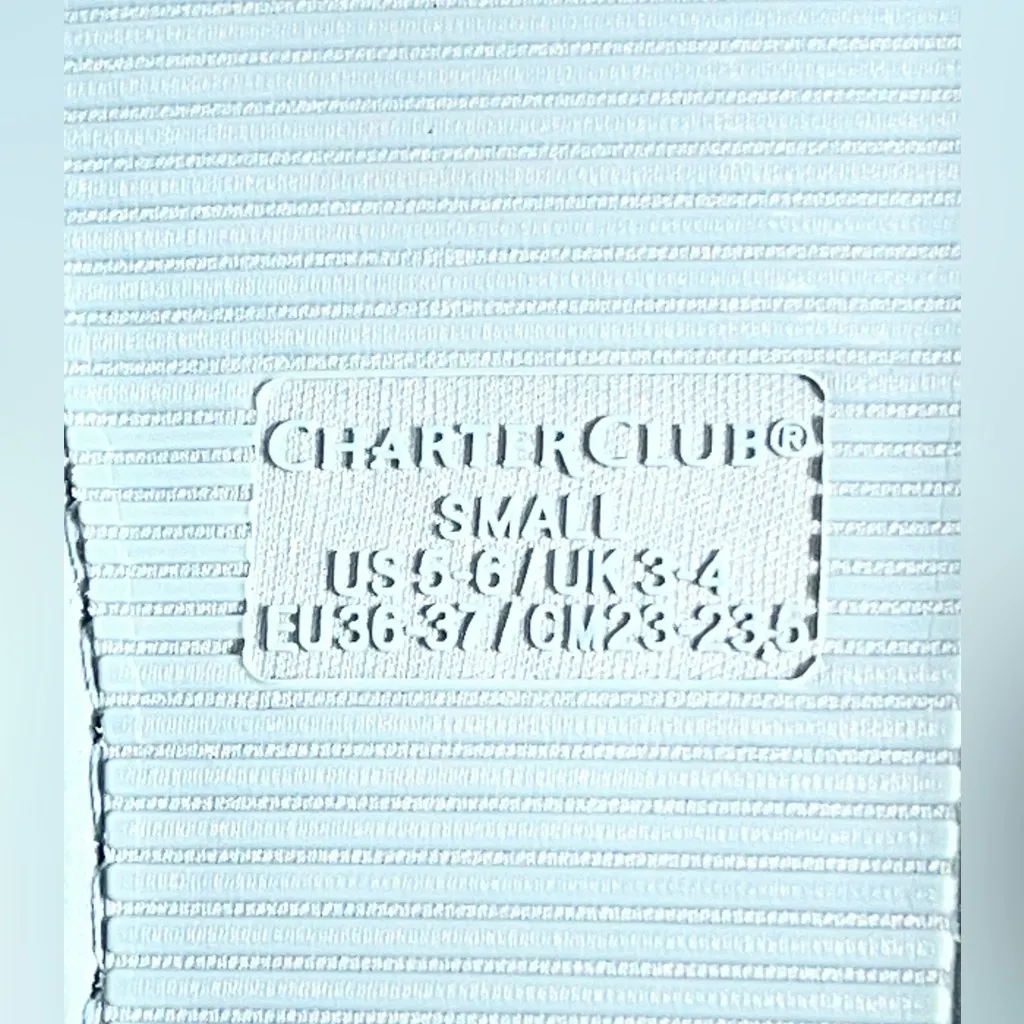 Charter Club Faux Fur Quilted Slippers Blue Women’s Small US 5-6 Cozy Indoor - Image 5