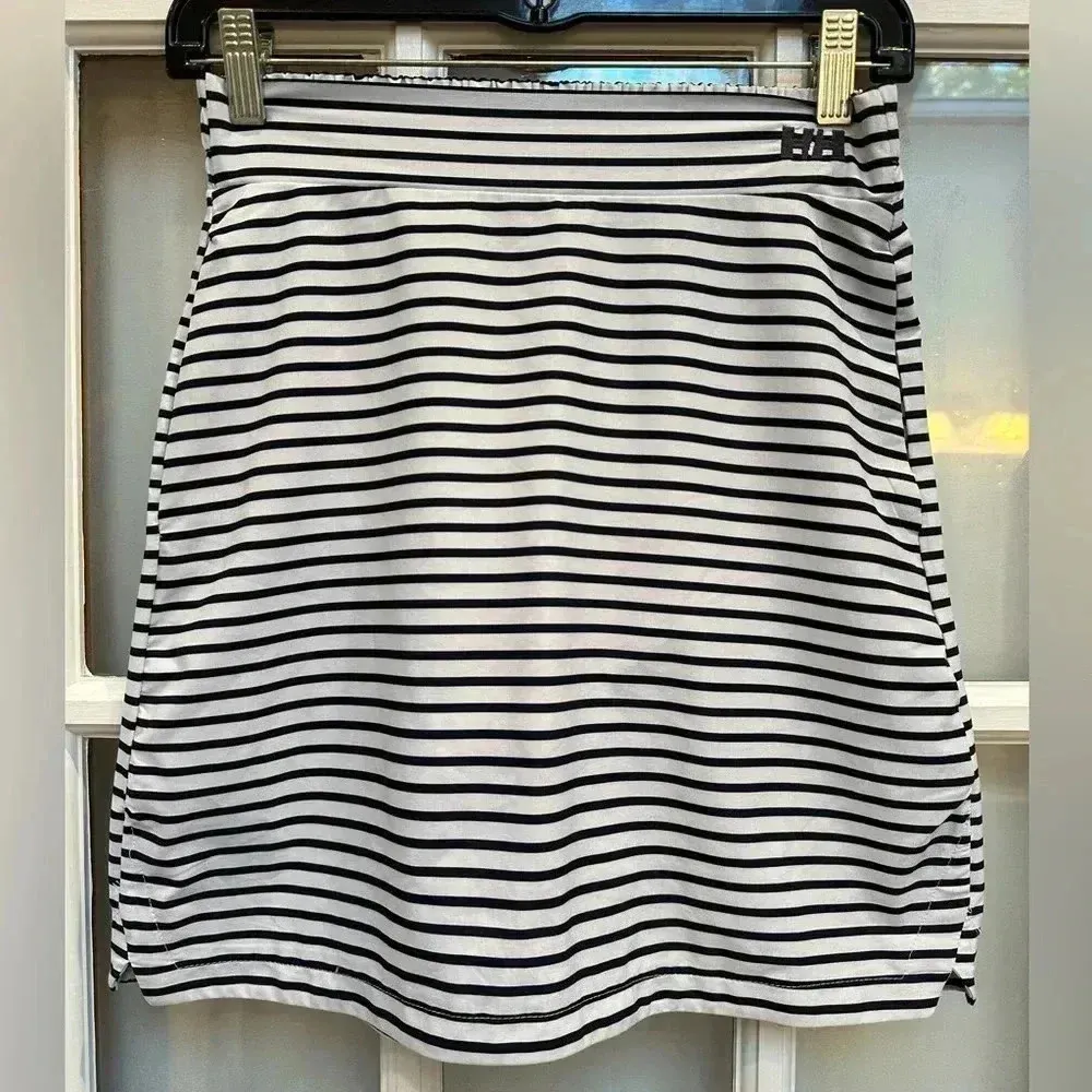 HELLY HANSEN Women's Thalia Skirt White & Dark Navy Stripe Pockets Size XS - Image 3