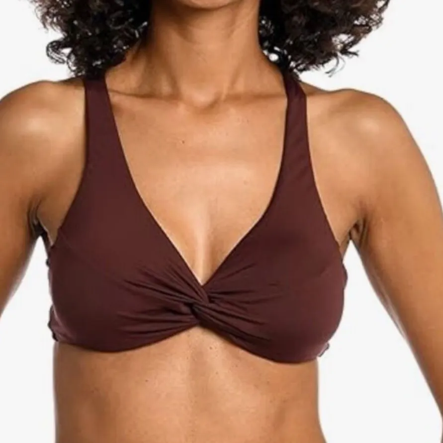 La Blanca Island Goddess Twist NWT size 4 Underwire Bikini Top in Java Brown - Image 15