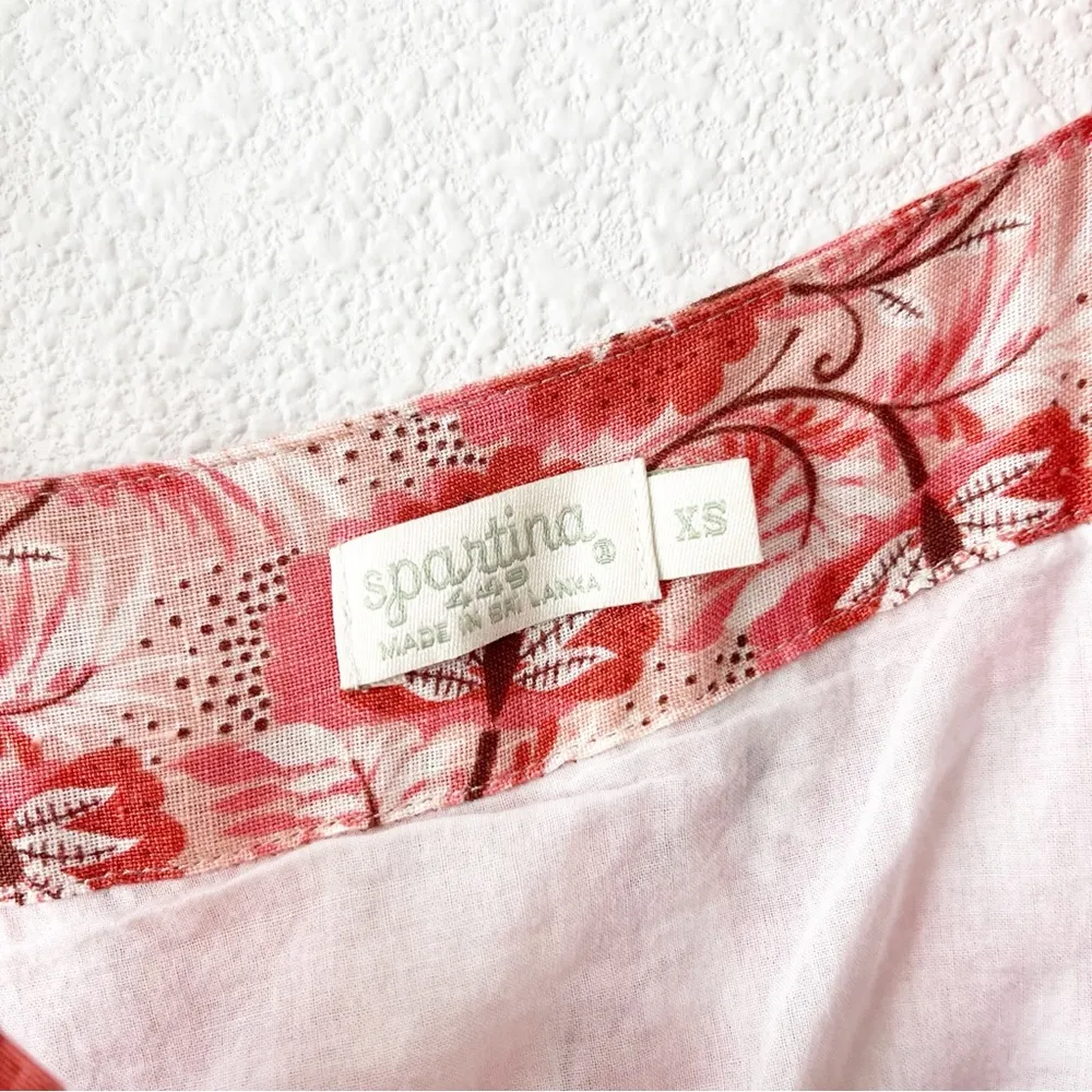 Spartina 449 House Boho Baylor Linen Midi Dress in Pink Floral - Image 3