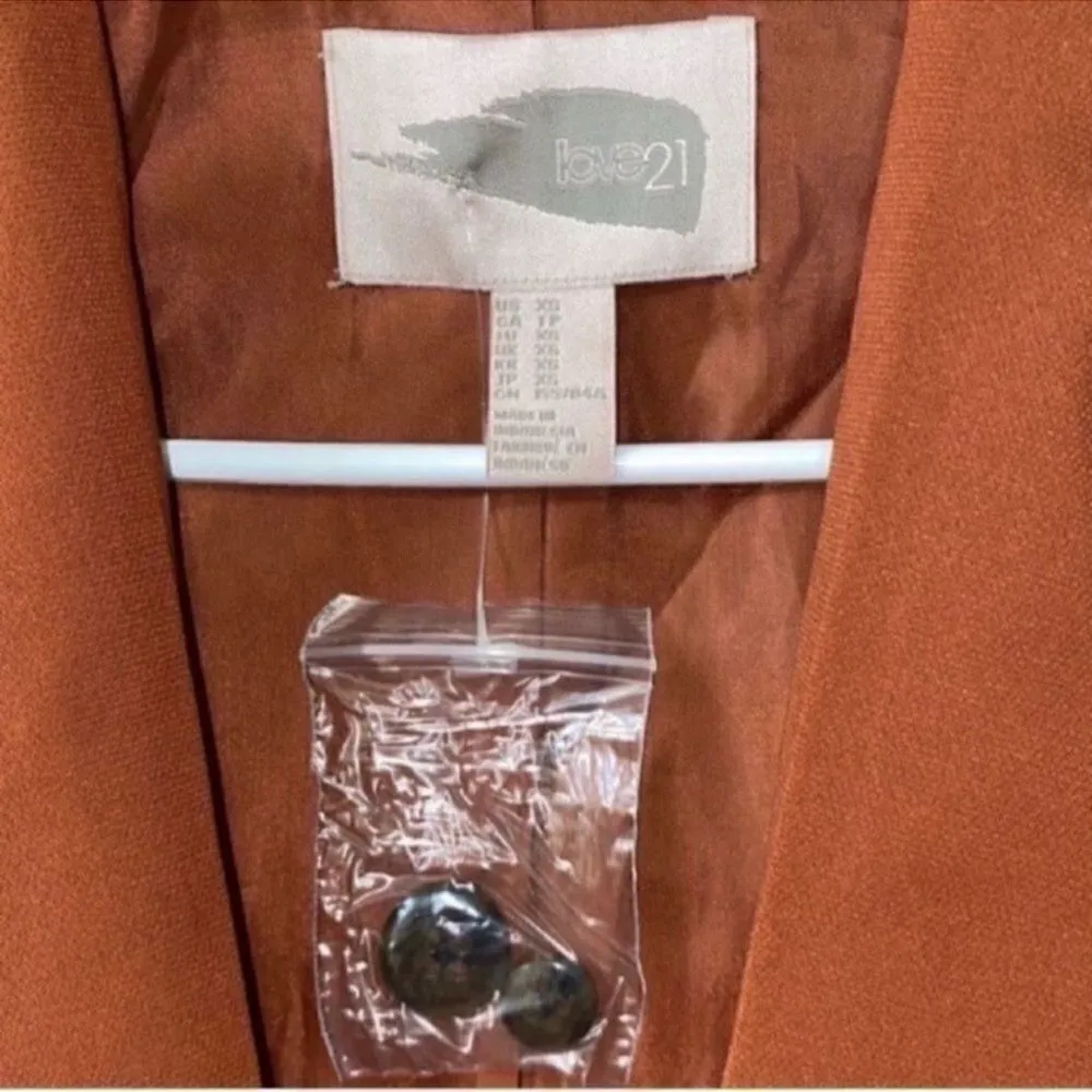 Forever 21 Orange Rust Blazer(Size XS) - Image 6