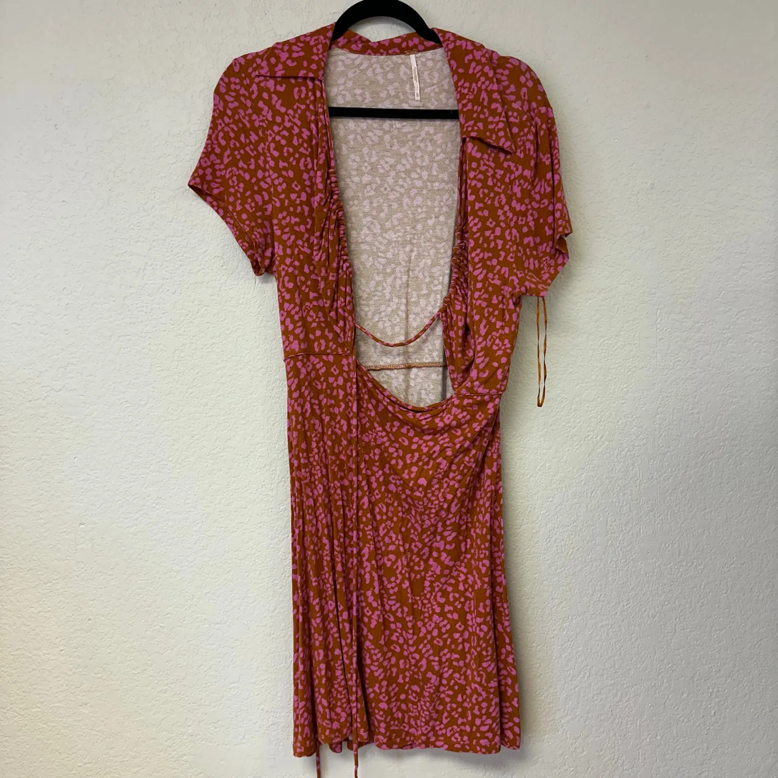Free People Marsaille Cut Out Mini Dress Red Size XL - Image 3