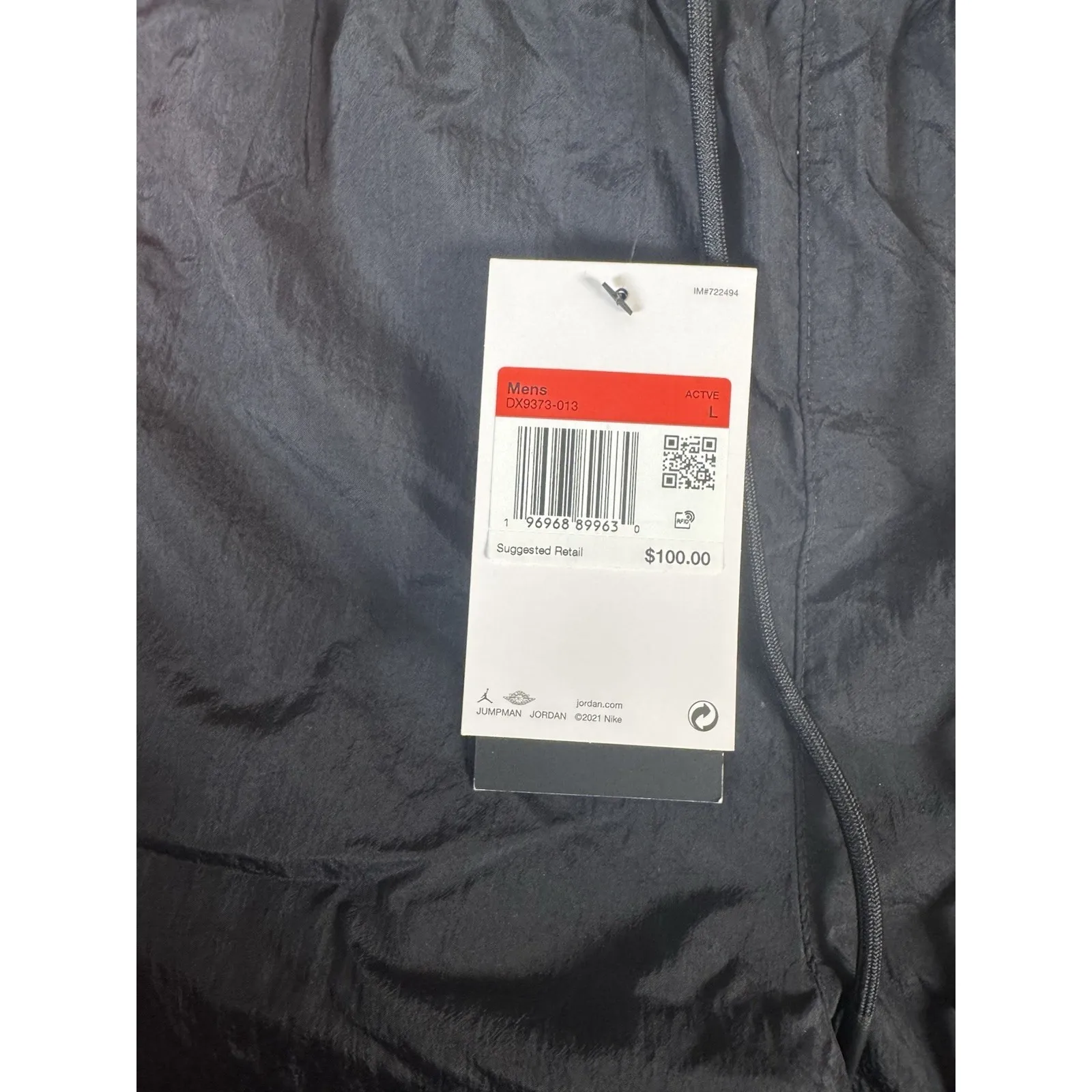 Nike Men L Jordan Sport Jam Warm-Up Pants Black Red Bred DX9373-013 NSW Track - Image 4