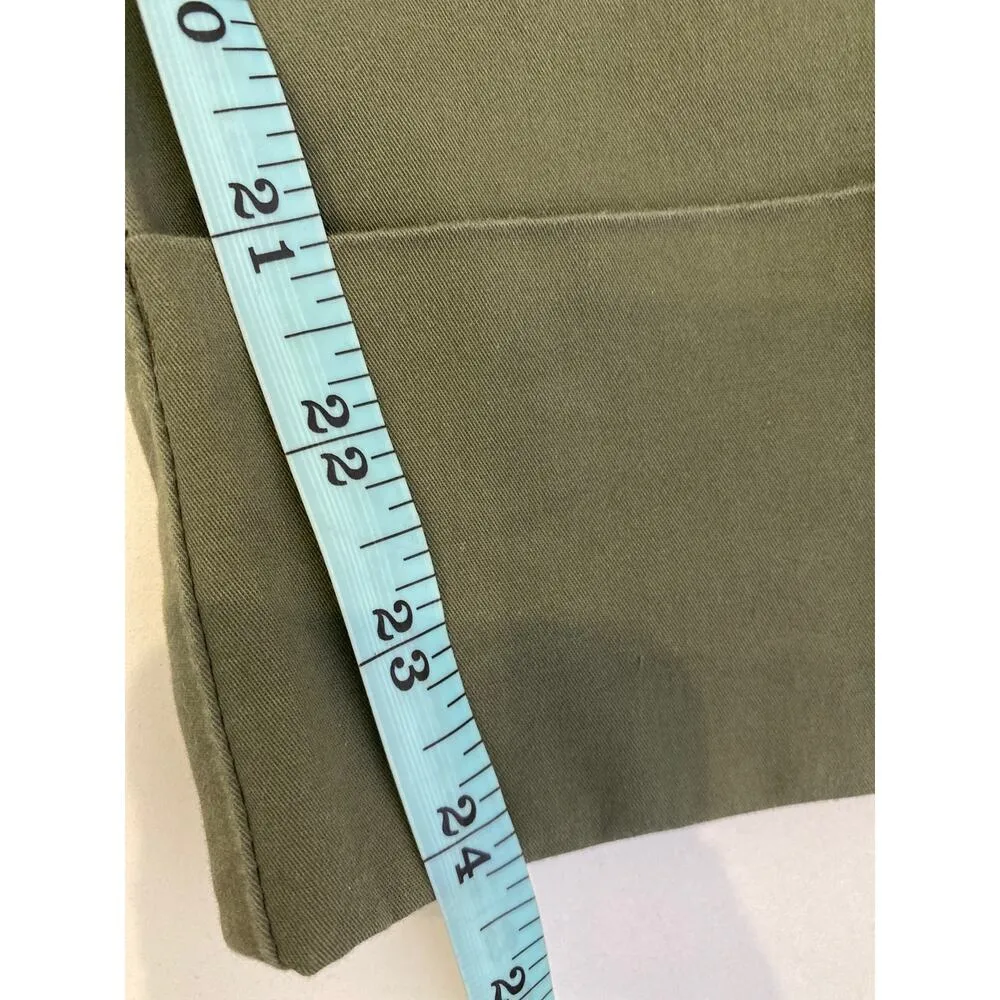 Polo Jeans Co Ralph Lauren Army Green Cuffed Cropped Khaki Pants Sz 10 VTG Y2K - Image 15