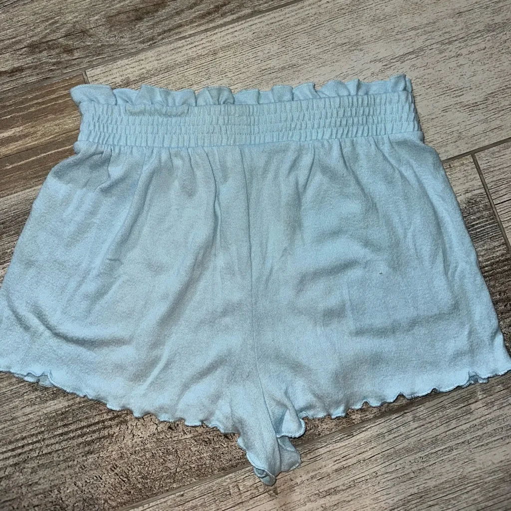 Women’s Light Blue Lounge Shorts Size M - Image 4