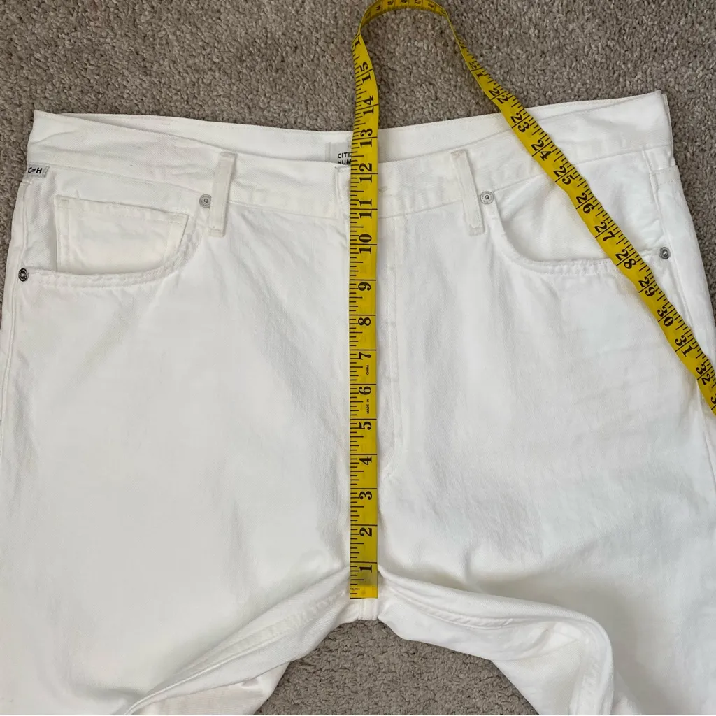 Citizens‎ of Humanity Charlotte High Rise Straight Jeans White 33 - Image 13