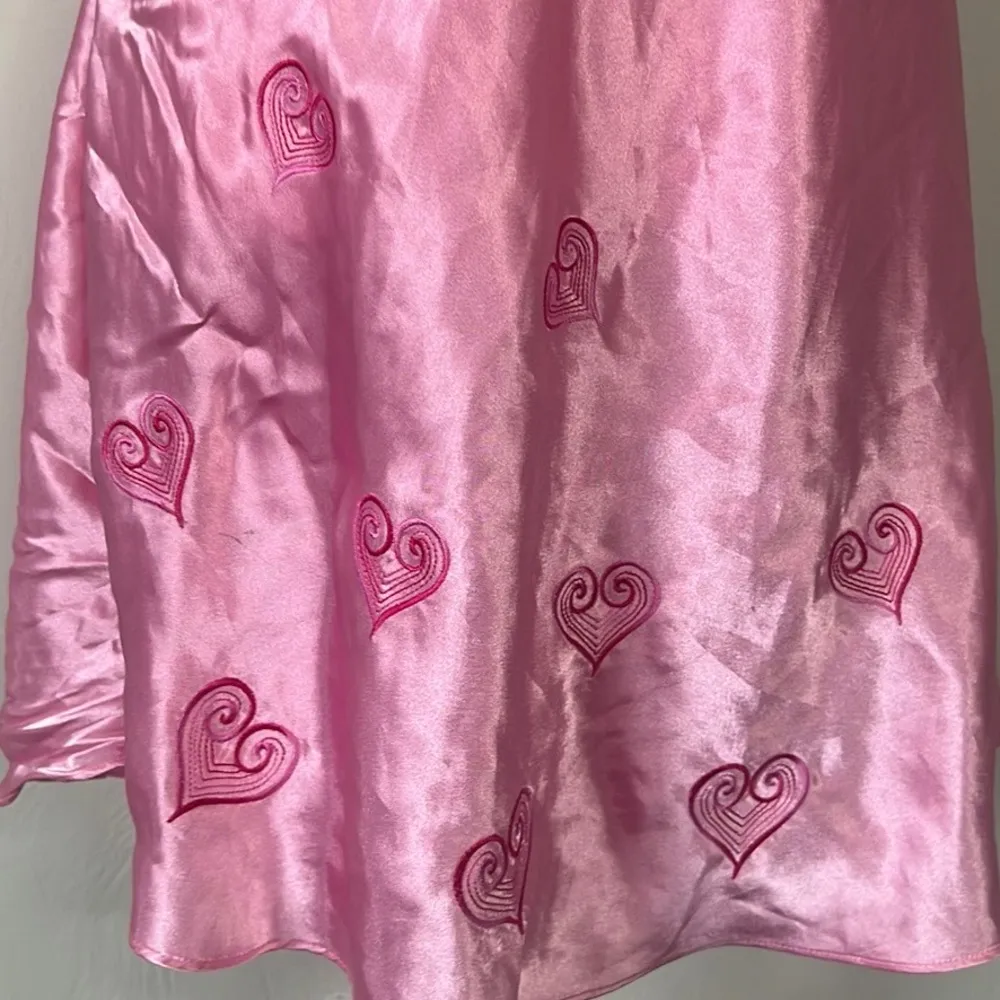 Satin Heart Slip Dress Pink Size M - Image 3