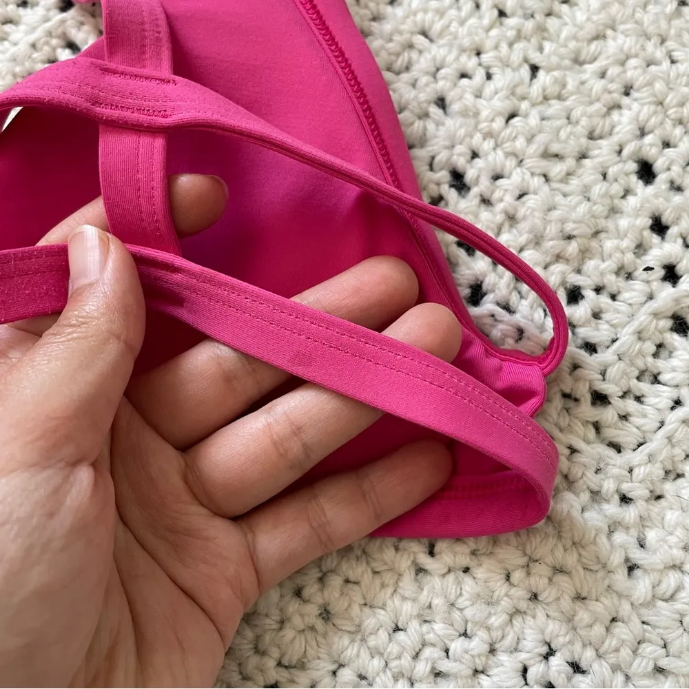 Abercrombie & Fitch Twist Front Strappy Back Swim Bikini Top Pink (Medium) - Image 3