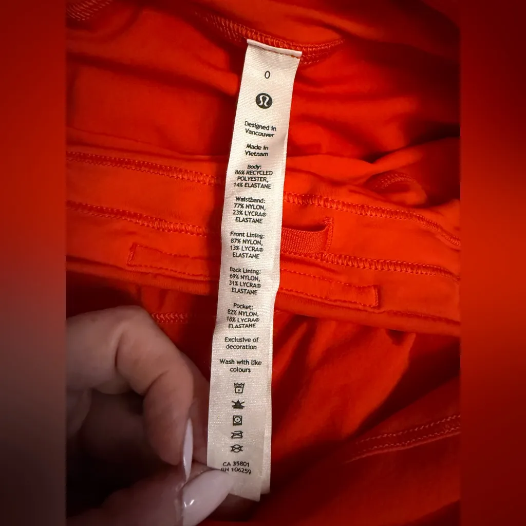 Lululemon Pace Rival Mid-Rise Skirt Hot Heat Size 0 NWOT 2023 Swift Fabric - Image 10