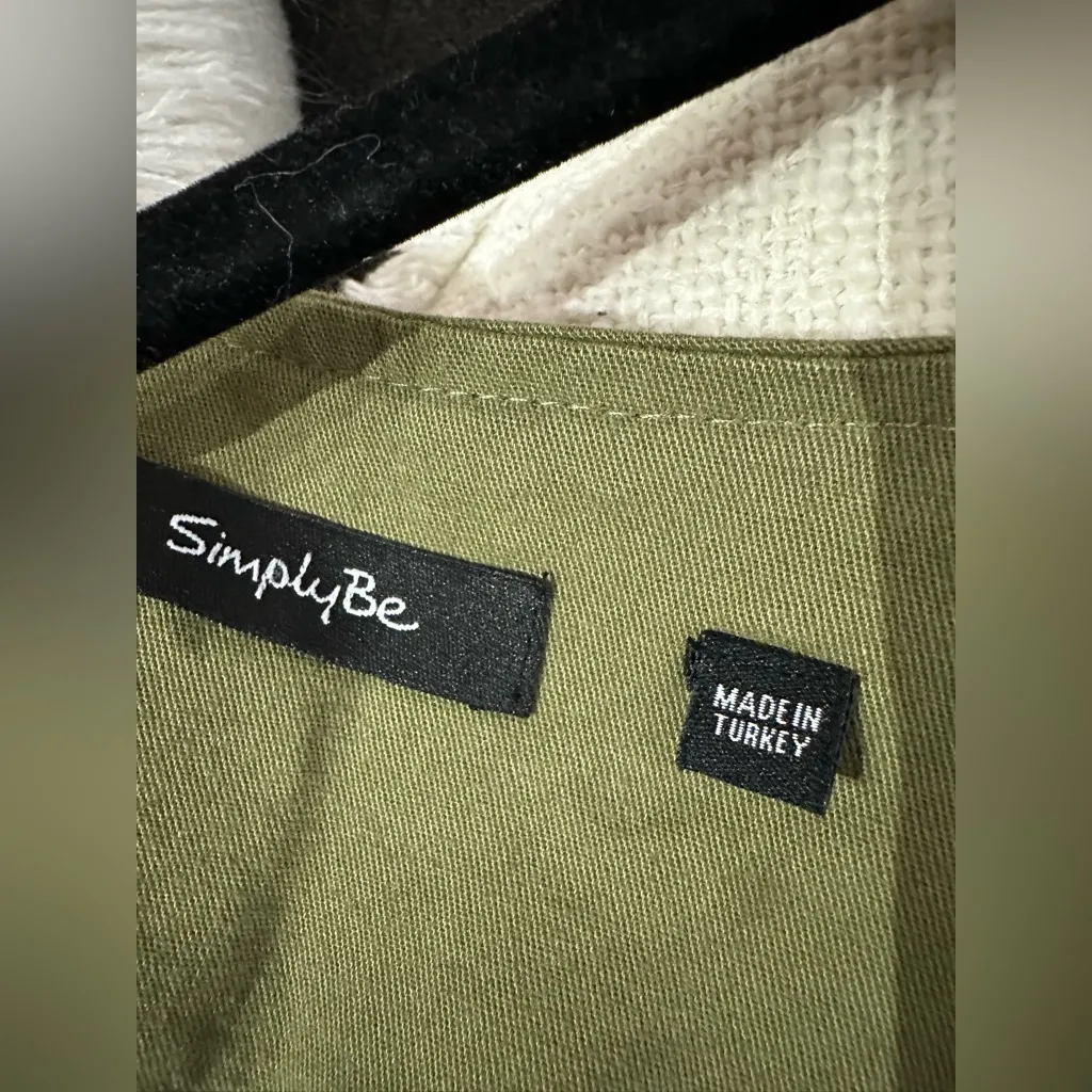 SimplyBe Olive Green Jacket Top with Black Tassels 12 - Image 11