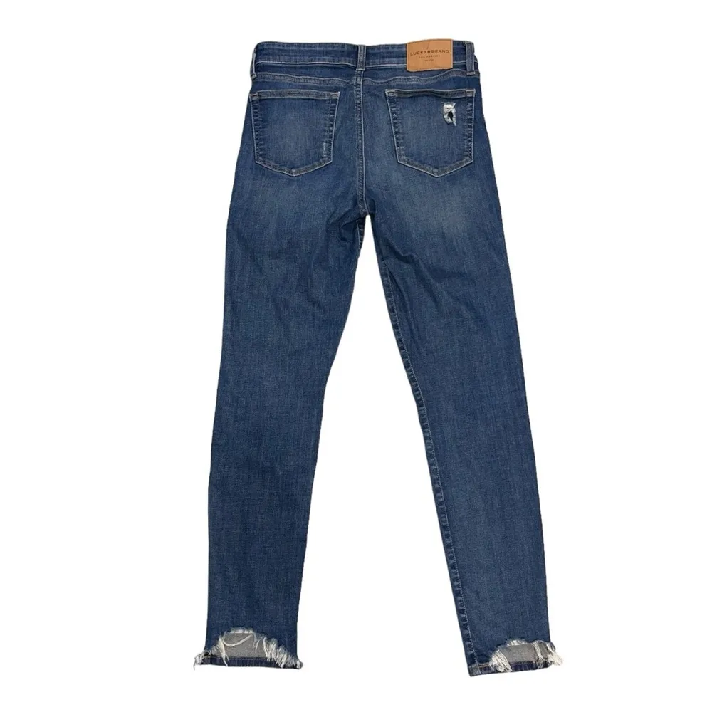 Lucky Brand Ava Mid Rise Skinny Hollis Dest Chewed Hem Jeans size 8/29 - Image 8